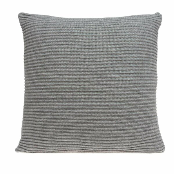 Homeroots 20 x 7 x 20 in. Elegant Transitional Gray Pillow Cover with Poly Insert 334069